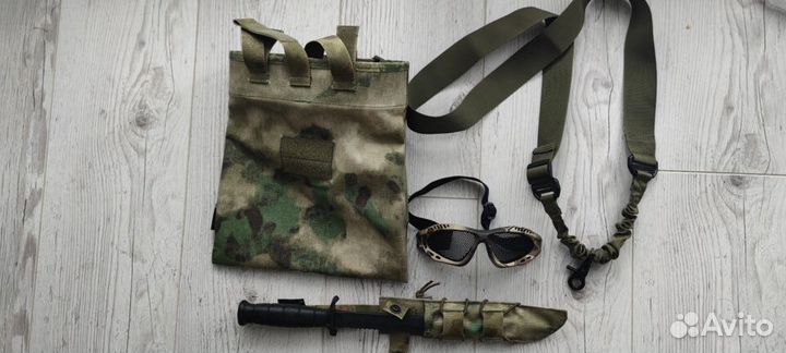 Очки, подсумок, ремень, пластиковый нож- Страйкбол