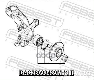 DAC38693439M-KIT к-т подшипника ступ. пер. Peu