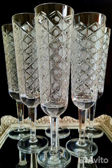 Фужеры хрустальные бокалы для шампанского