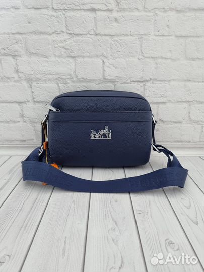 Сумка мужская натуральная кожа Hermes