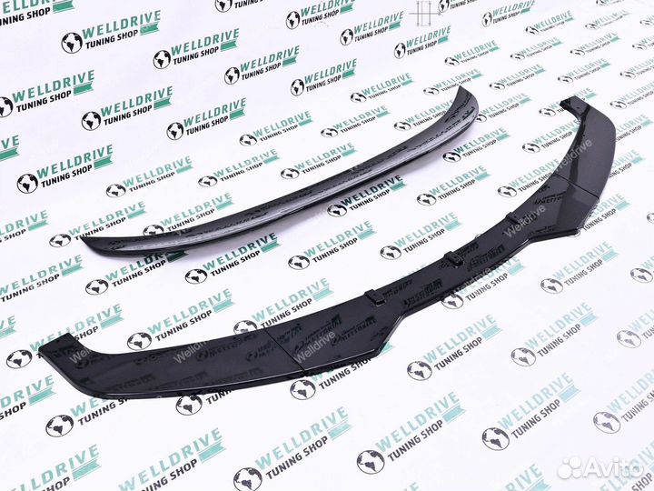Губа передняя и спойлер BMW 3 F30 F31 без М пакета
