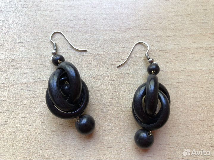 Серьги из дерева