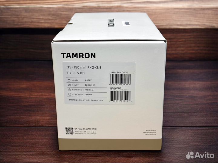 Tamron 35-150mm f/2-2.8 Di III VXD Nikon Z Новый