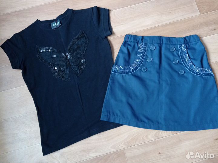 Фирменные вещи пакетом для девочки 140 146