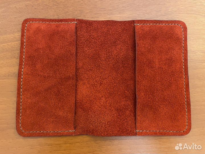 Обложка для паспорта из велюра натуральная кожа