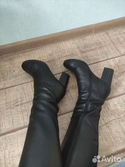 Сапоги демисезонные натуральная кожа 37