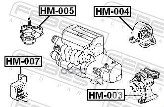 Опора кпп honda CR-V II AT HM-003 HM-003 Febest