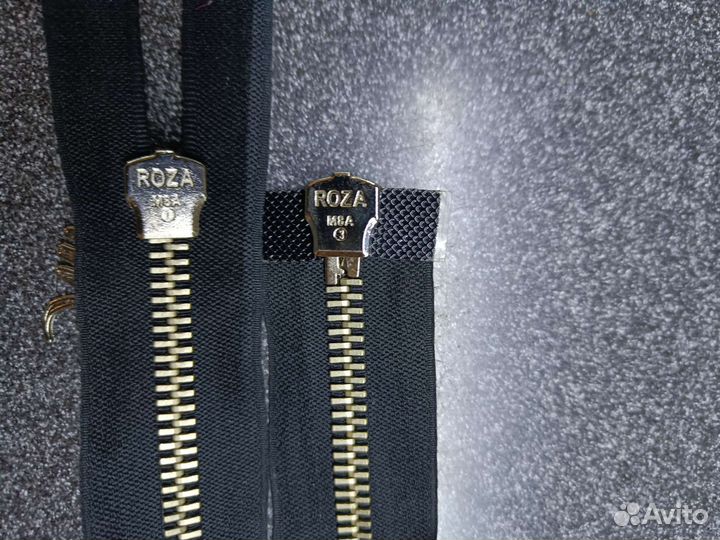 Молния металлическая 90 см 2 бегунка, никель черн