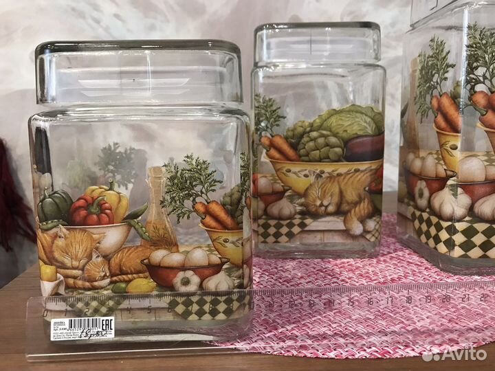 Банки для сыпучих продуктов стекло