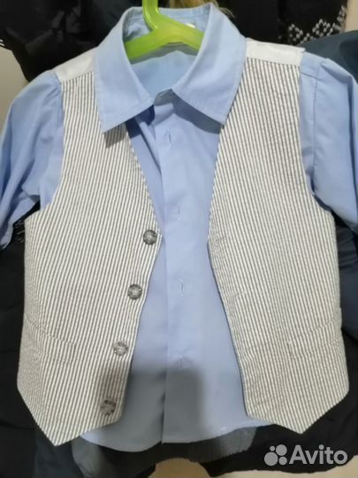 Костюм тройка:жилет, рубашка, брюки на мальчика 4