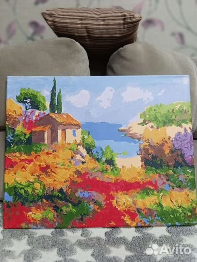 Картины по номерам рисованные, в рамке