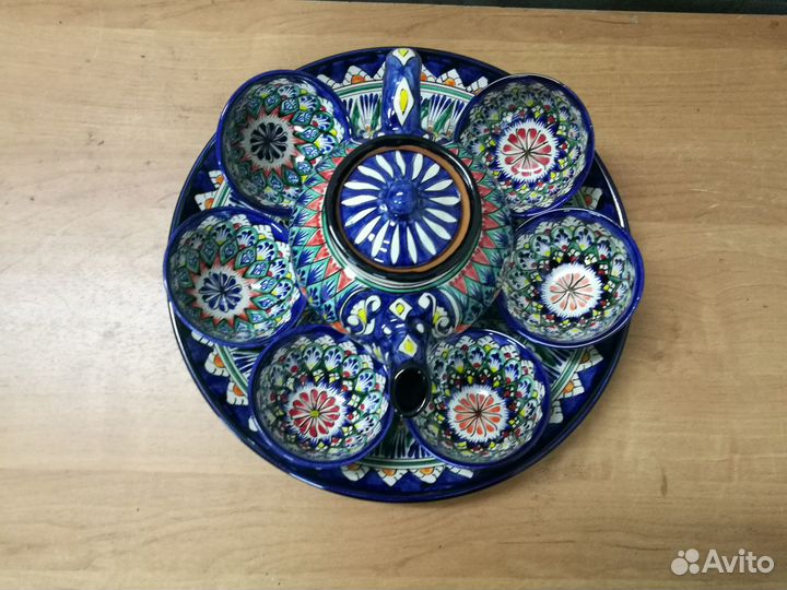 Риштанская керамика (комплект посуды)