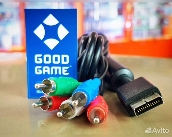Компонентный кабель для PS2, PS3. Новый