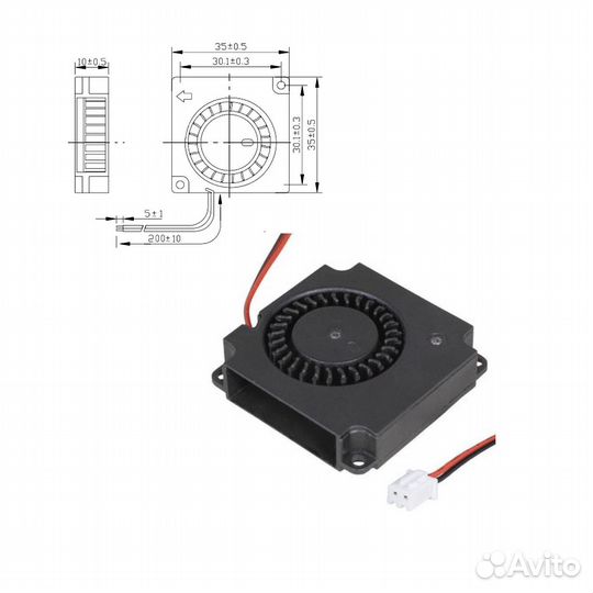 1 шт Вентилятор RQU3510MS 5V постоянного тока типа