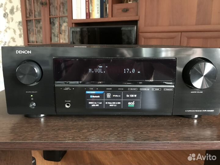 Ресивер Denon AVR-X250BT ultra HD 4K 5.1 bluetooth