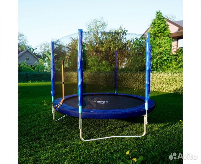 Батут с сеткой диаметром 2,44 м