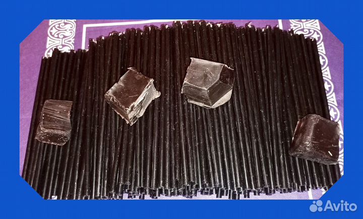 Свечи восковые черные, 300 штук упаковка, часовые