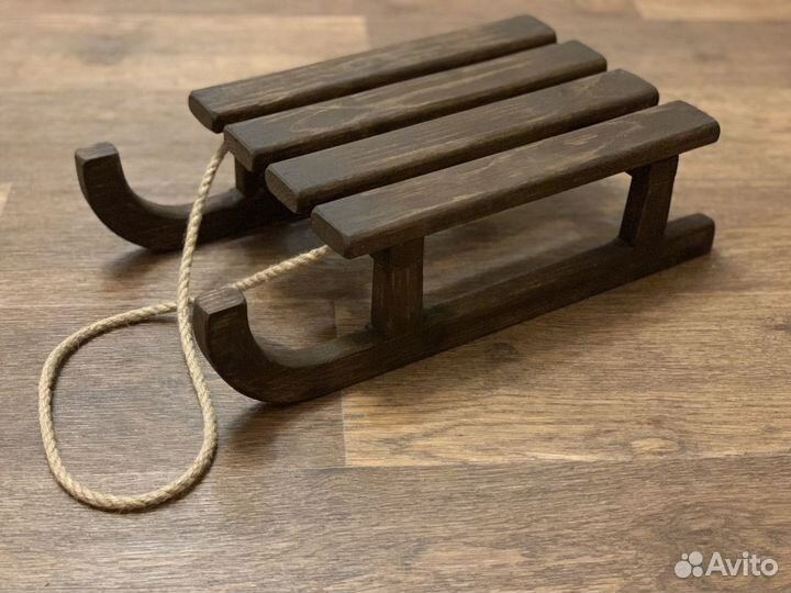 Санки деревянные декоративные