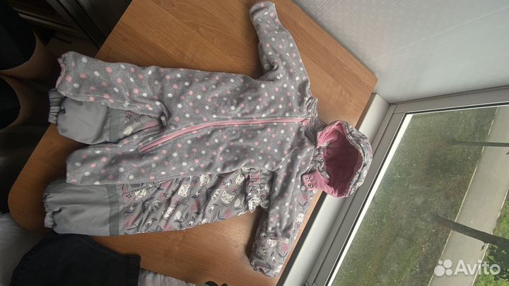 Зимний комбинезон 92 и флисовая поддева