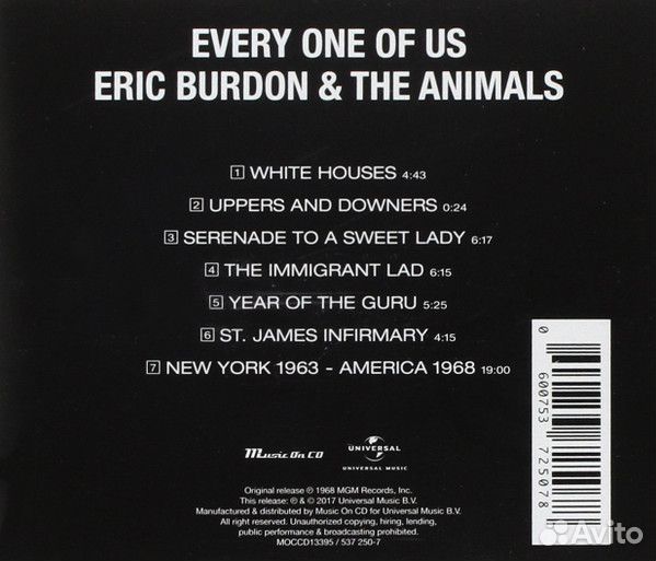 Eric Burdon & The Animals – Every One Of Us (CD)