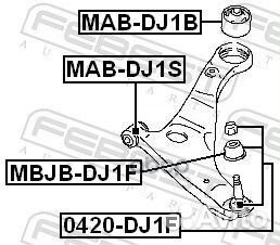 Опора шаровая Mitsubishi Galant DJ1A/DJ3A/DJ5A