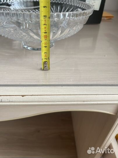 Ваза для фруктов на ножке хрусталь