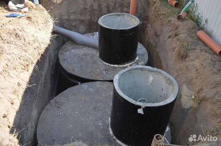 Септик из бетонных колец под ключ