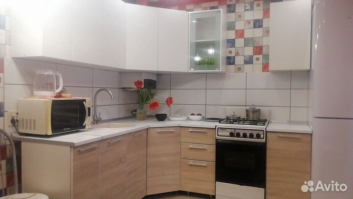 Кухня угловая Радуга 3,6 м Белый/сонома 1,95*1,65м