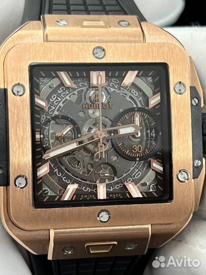 Часы Hublot Square Bang Unico King Gold 42mm