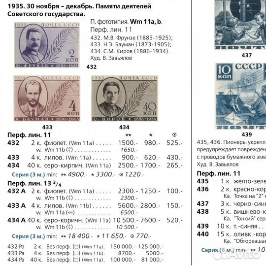 Почтовые марки СССР 1935 Фрунзе