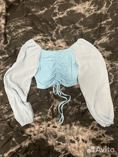 Кроп топ с длинным рукавом