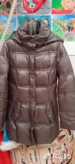 Полупальто женское 42 44 зимнее с капюшоном