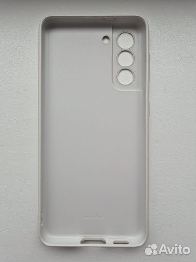 Чехол Samsung S21 Silicone Cover O1 Light Gray