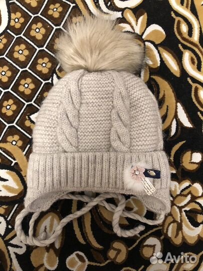 Зимняя шапка для девочки на 4-5 лет