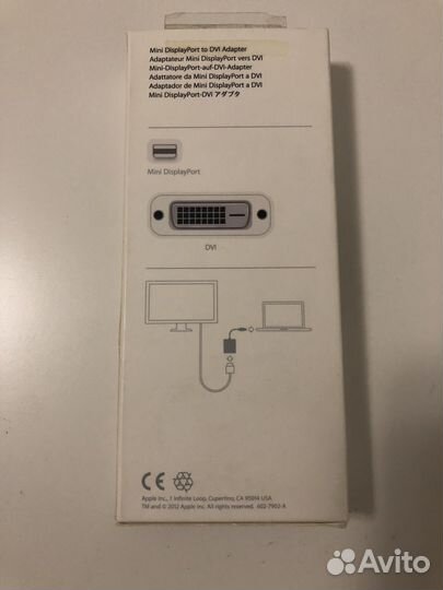 Адаптер Apple mini DisplayPort to DVI Adapter