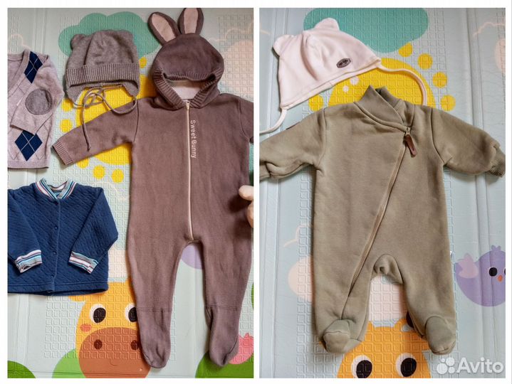 Вещи пакетом для новорожденного мальчика 56 62 68