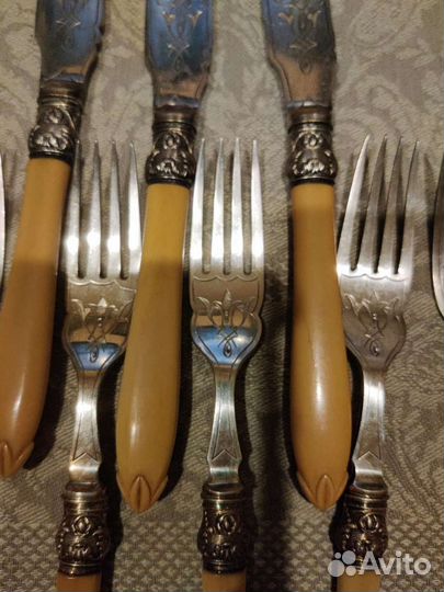 Столовый набор для рыбы. Большой