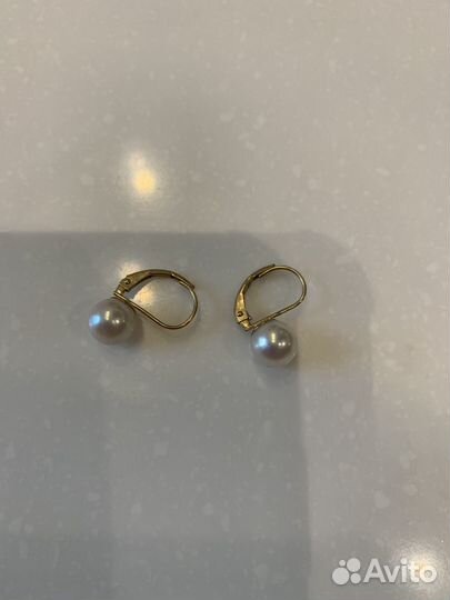 Серьги с искусственным жемчугом
