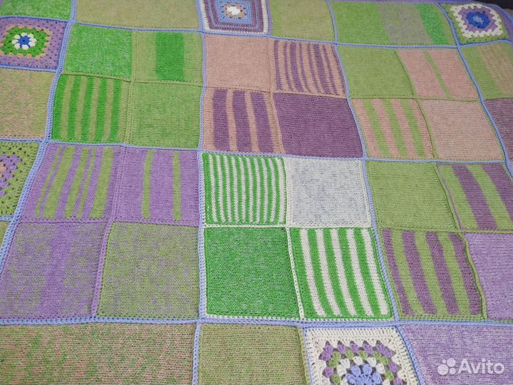 Плед шерстяной ручная работа