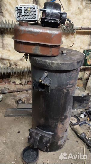 Котел двухоборотн на отработке с водяным контуром