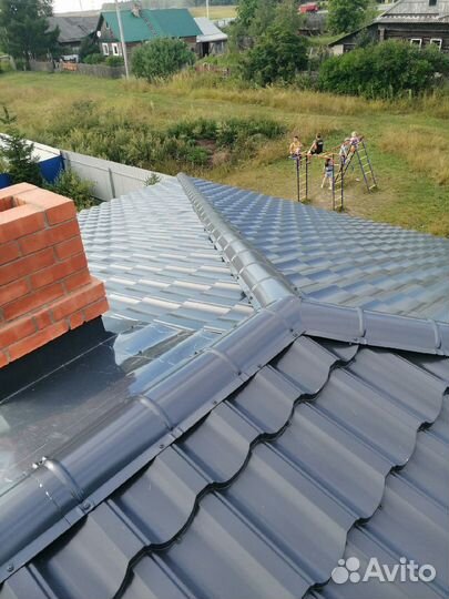 Металлочерепица серый графит