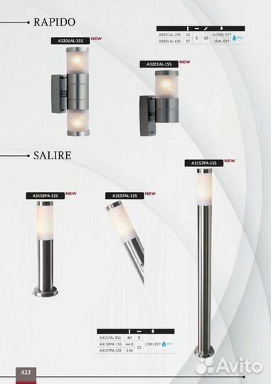 Arte Lamp A3158PA-1SS salire уличные наземные свет