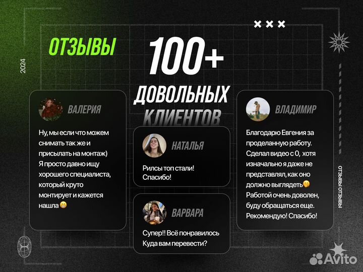 Монтаж видео Reels/Shorts на постоянной основе