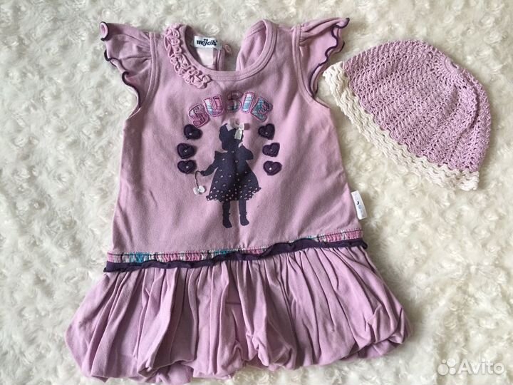Одежда на девочку 6-12 мес
