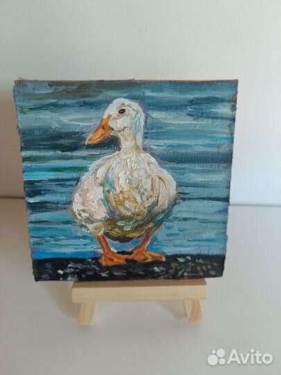 Картина маслом на грунтованном картоне