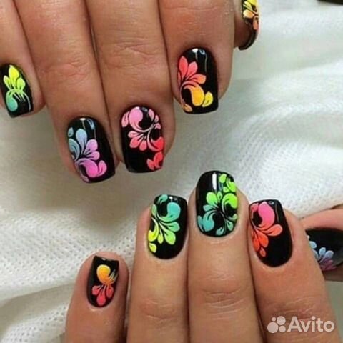 Неоновый пигмент для дизайна ногтей