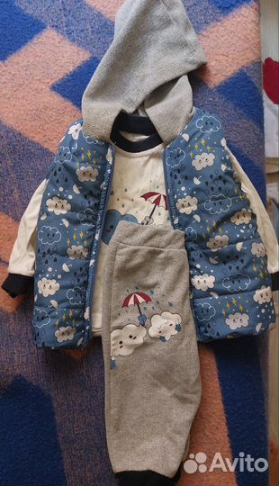 Продаю детский костюм тройка на мальчика до года
