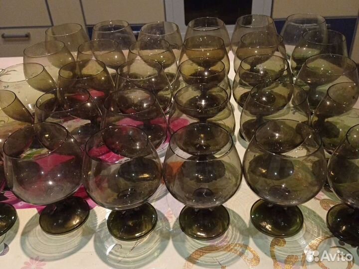 Фужеры стеклянные 150мл,20шт, 300мл -30шт