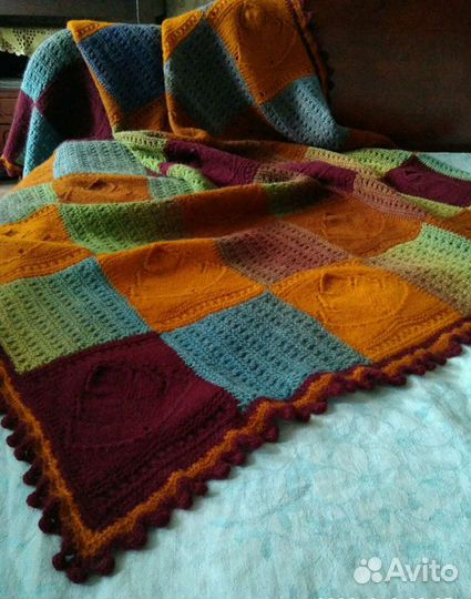 Плед вязаный