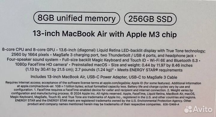 MacBook Air 13-inch m3 chip